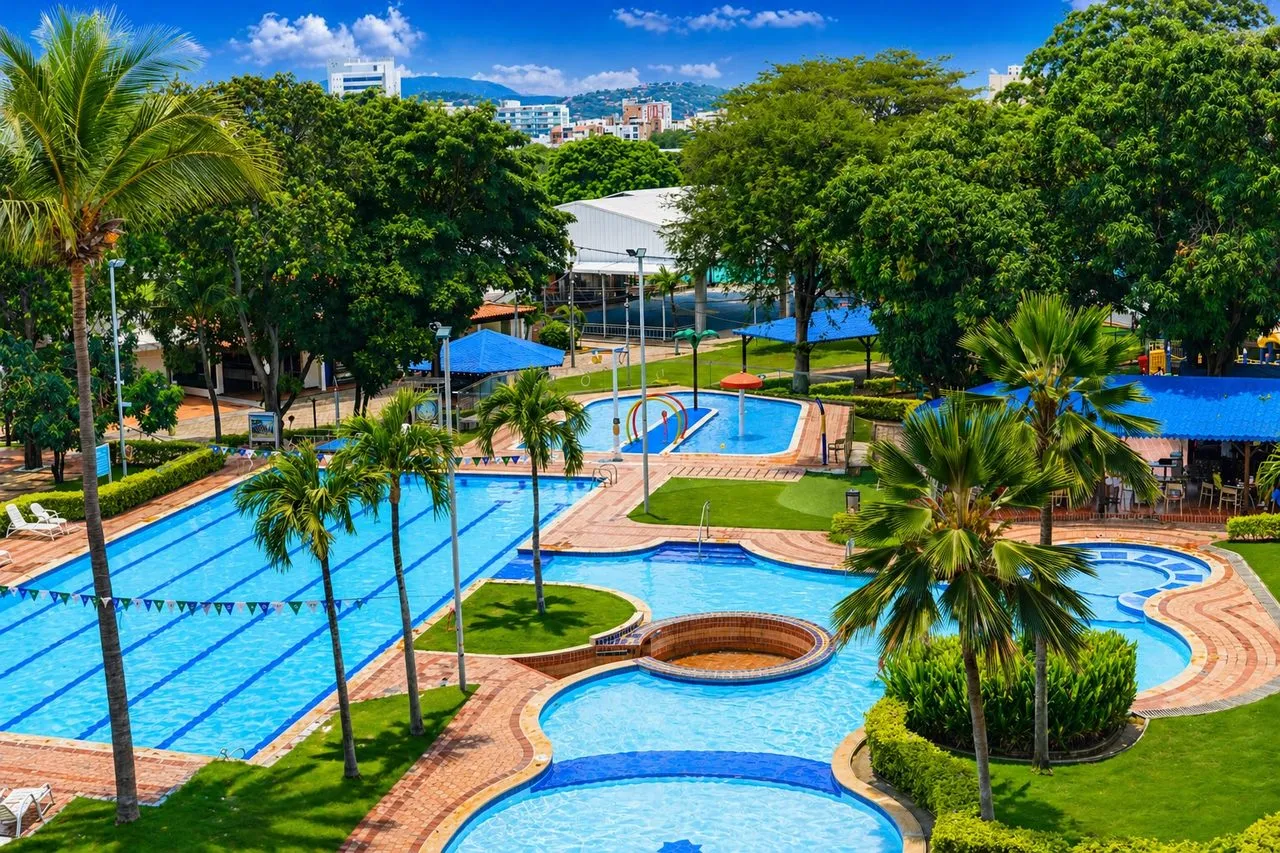 Complejo de piscinas del Club Tenis Cúcuta